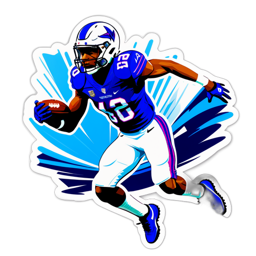 Dynamic Football Action Sticker