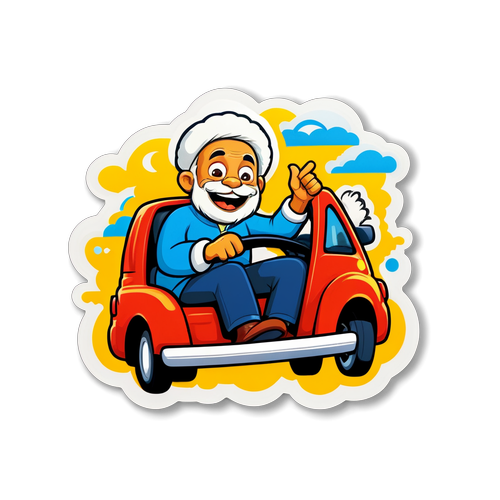 Stiker Mobil Lucu dengan Karakter Kartun