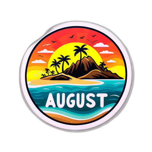 Sticker cu peisaj de insulă