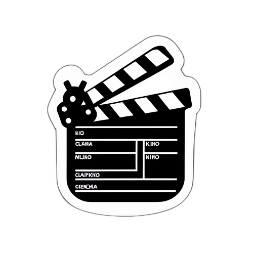 Klaps filmowy z taśmą filmową