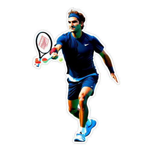 Minimalistinen sydänkäyrä Roger Federerin ottelusta