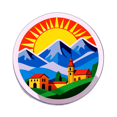 Peisaj din Oviedo cu arhitectură distinctivă și soare zâmbitor