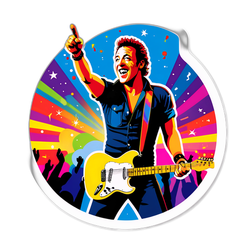 Adesivo retrò di Bruce Springsteen
