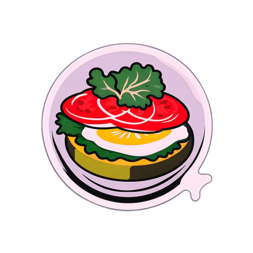 덴마크 전통 요리 스머르브로드 스티커