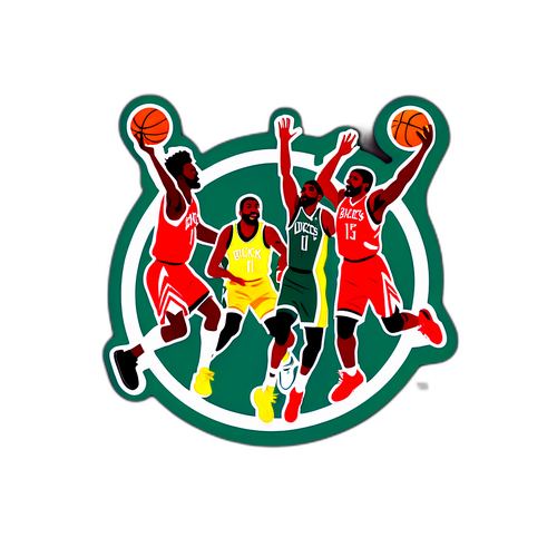 Sticker Bertemakan Bola Keranjang