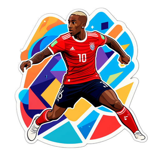 Stiker Talisca dalam Pose Aksi