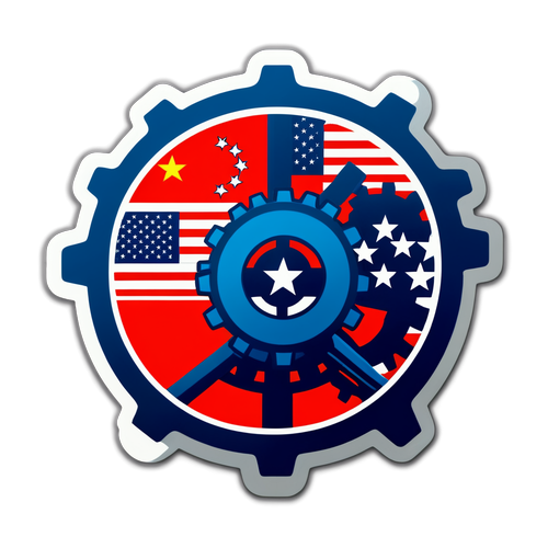 中美贸易机制贴纸