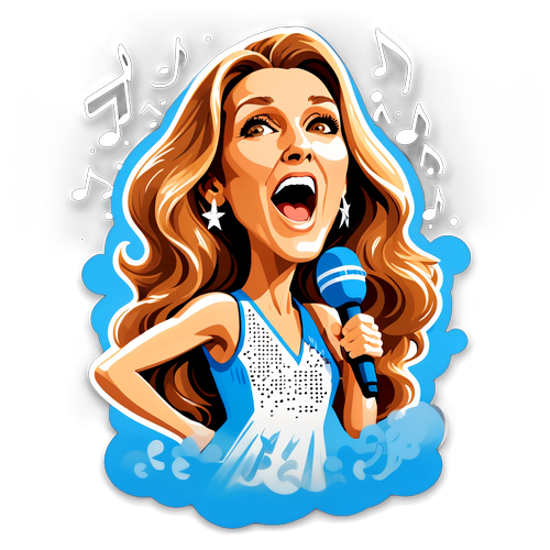 Celine at the Games! The Whimsical Caricature That Will Make You Sing!