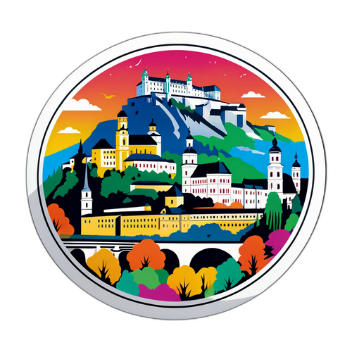 Farbiger Blick auf Salzburg