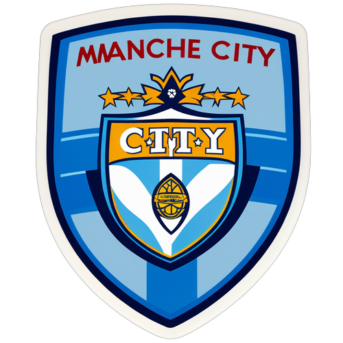 Penuh Khidmat: Sticker Manchester City yang Memukau dengan Warna Biru yang Menyala!