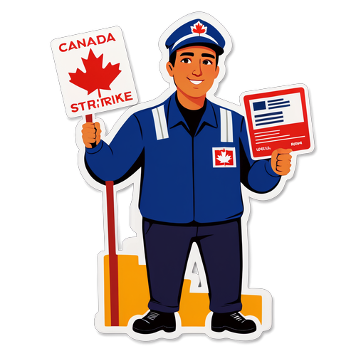 Canada Post Strike Support Sticker