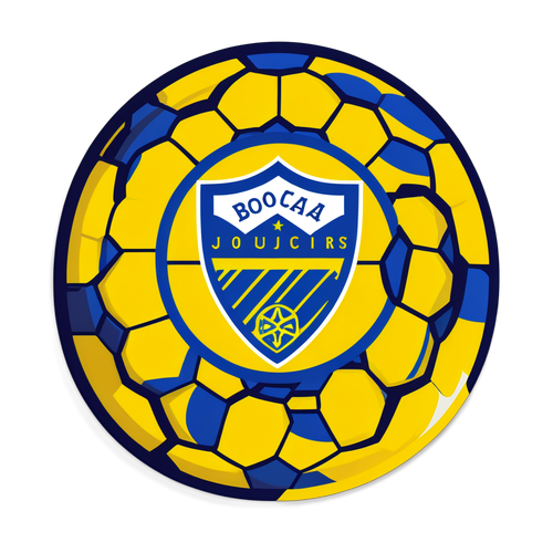 Logo de Boca Juniors con Balones de Fútbol