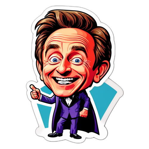 Vibrant Caricature of Martin Short