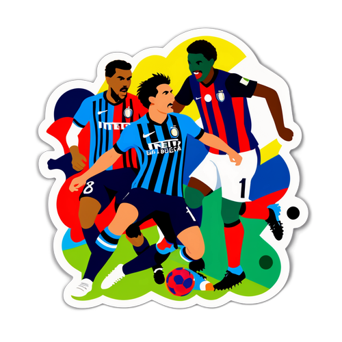 Dinamik Futbol Sahnesi Sticker