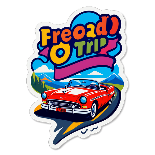 Adventure Awaits: Road Trip! Sticker