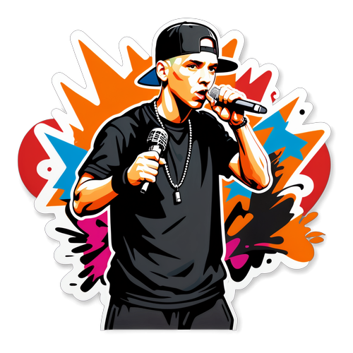 Eminem's Iconic Mic Moment: The Graffiti Wall That Defines Hip-Hop!