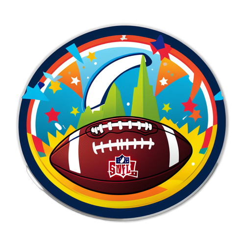 Autocollant vibrant pour le Super Bowl 2025