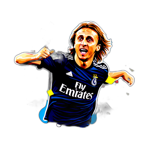 Luka Modric sărbătorind un gol