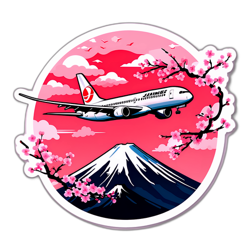 Disenyong Selyo ng Japan Airlines na Lumilipad sa mga Ulap