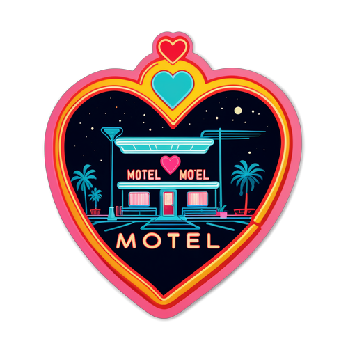 Kembalikan Nostalgia Cinta di Heartbreak Motel: Stiker Retro dengan Pesona Neon!