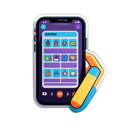 Tela de Smartphone com Icones de Streaming