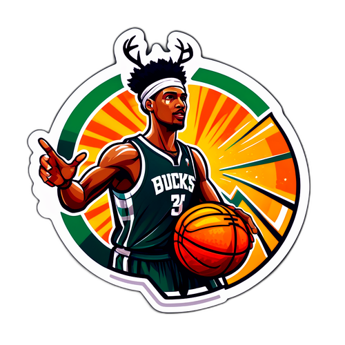 Vibrant Basketball Health Sticker