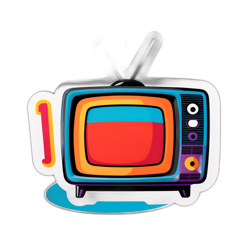 Sticker Retro Televizor 'TV Online'