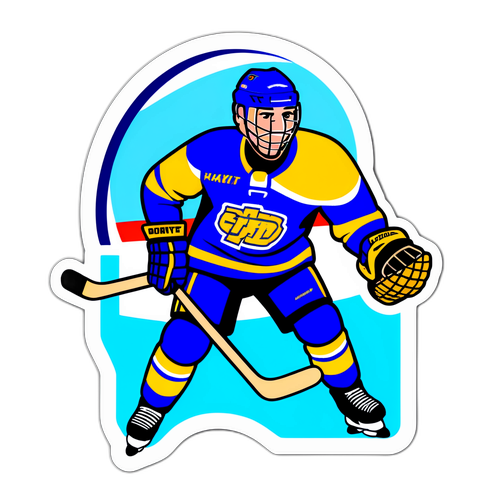 Спортсмен на хоккейном поле