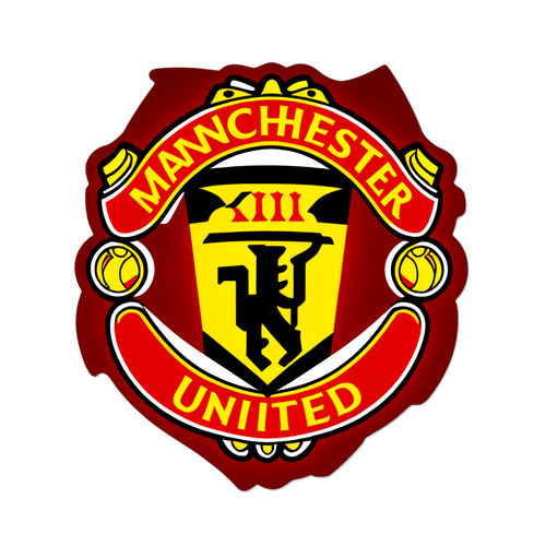 Adesivo Retro do Manchester United