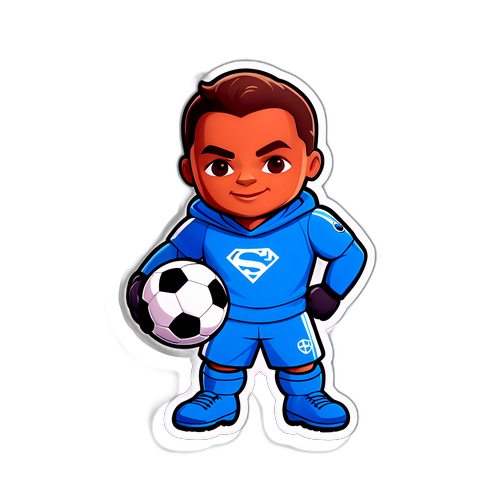 Figurinha de Futebol Super-Herói