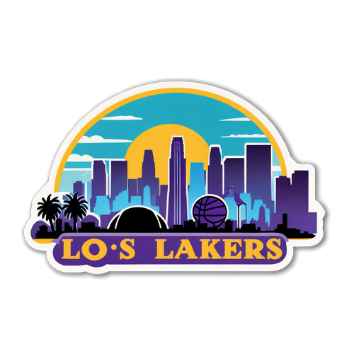 Los Angeles Lakers Skyline Sticker