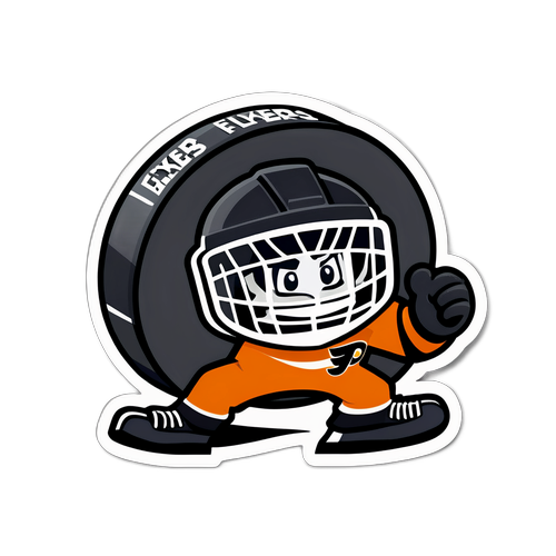 Flyers Fan Hockey Puck Sticker