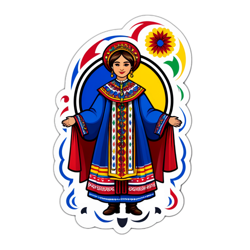 Tricolor românesc și costume tradiționale din Târgu Mureș