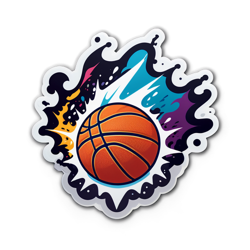 Sticker ng Basketball na may Enerhiya