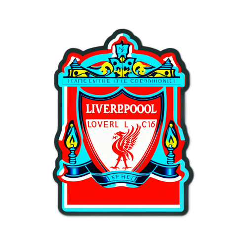 สติ๊กเกอร์ชื่อ 'Liverpool' ในแบบป๊อปสไตล์