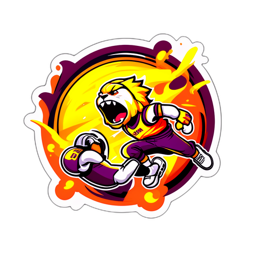Sticker ng Napakalakas na Sandali sa Labanan ng Sun at Sparks