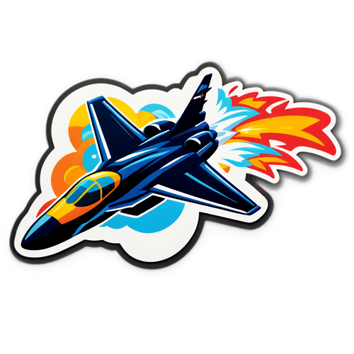 Feel the Power of Flight - Jet Sticker