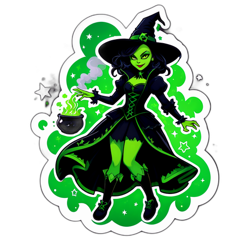 Nálepka s kouzelnicí