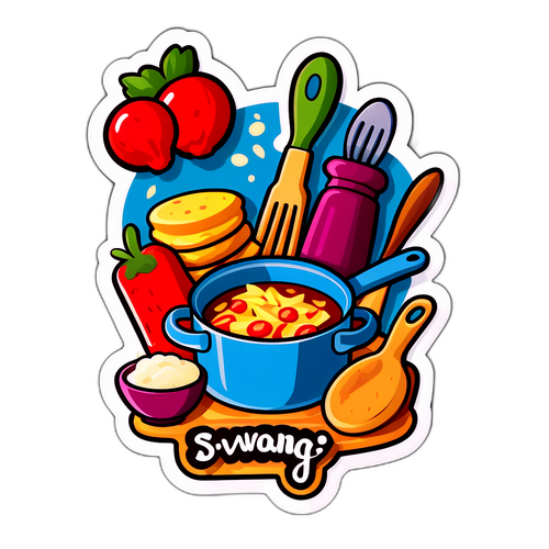 美味烹饪主题贴纸