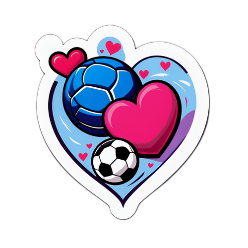 Handboll och Kärlek Sticker