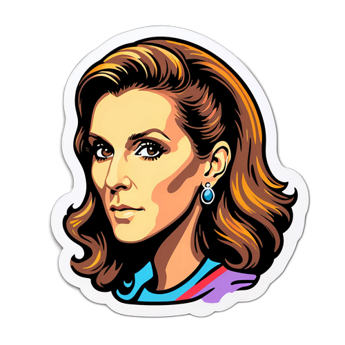 Ikonisk Celine Dion Sticker