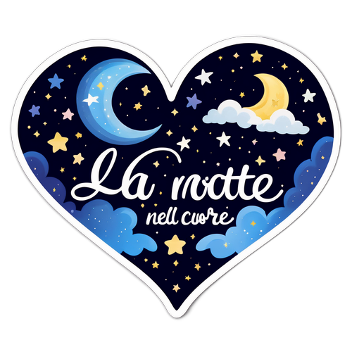 Una sticker da sogno con un cielo notturno incantevole