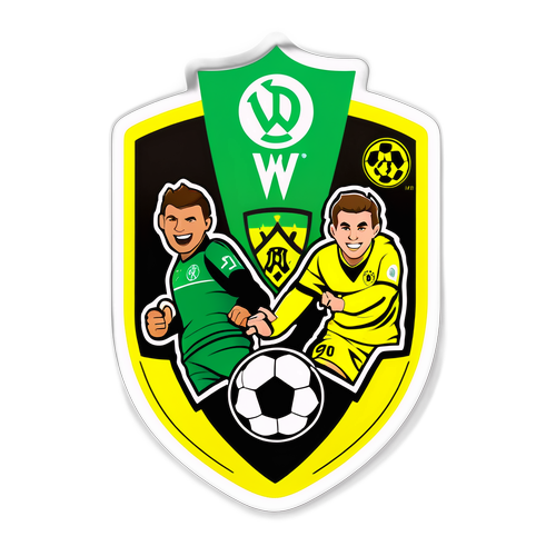 Dynamisk fodboldklistermærke