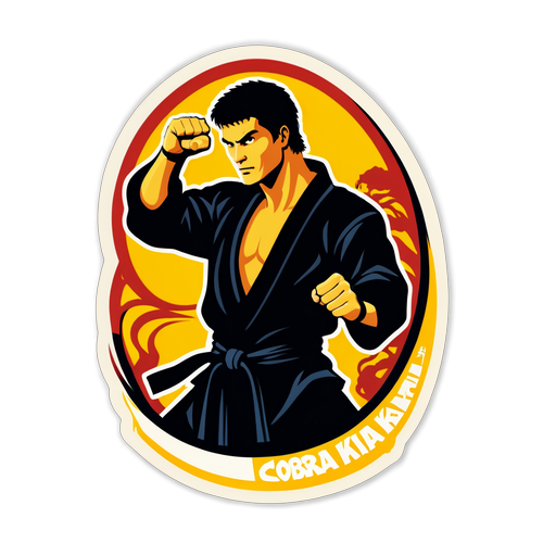 Unleash Your Inner Warrior! Discover the Epic Cobra Kai Sticker Design That Will Leave You Empowered!