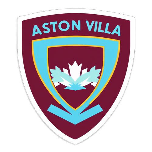 Adesivo Aston Villa Stile Sportivo