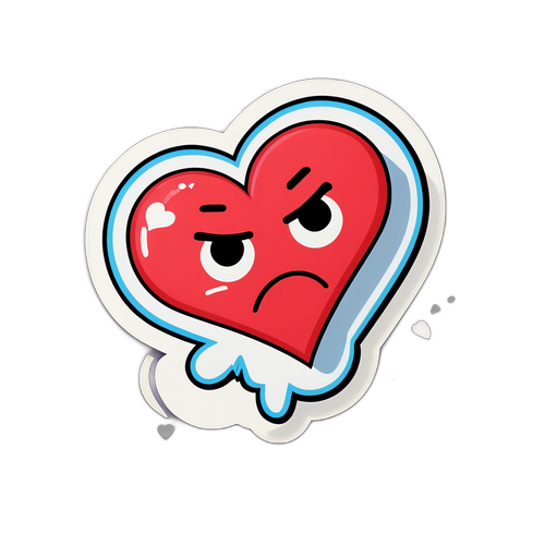 Adesivo para BBB 26 - Coração Partido