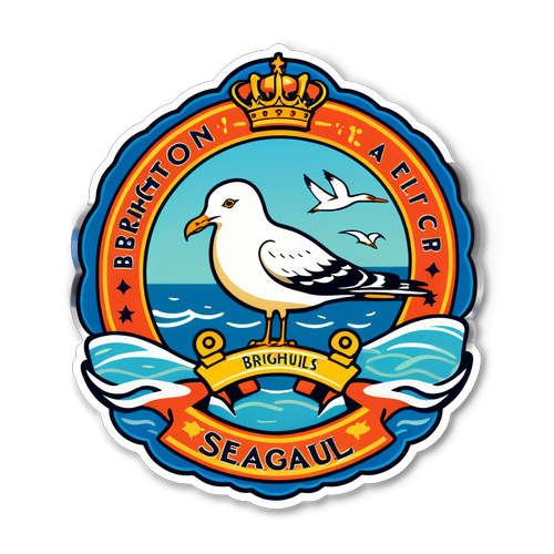 Seagulls Fly High: Brighton's Crest Takes Flight with Whimsical Beach Vibes!