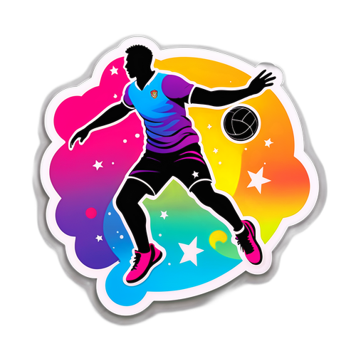 Moderne håndboldklistermærke
