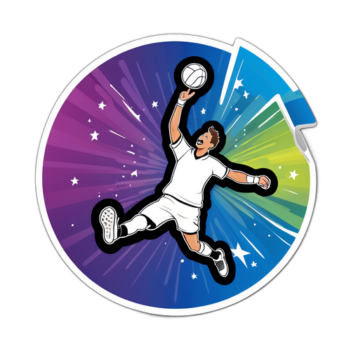 Handboldspiller Fejrer Mål