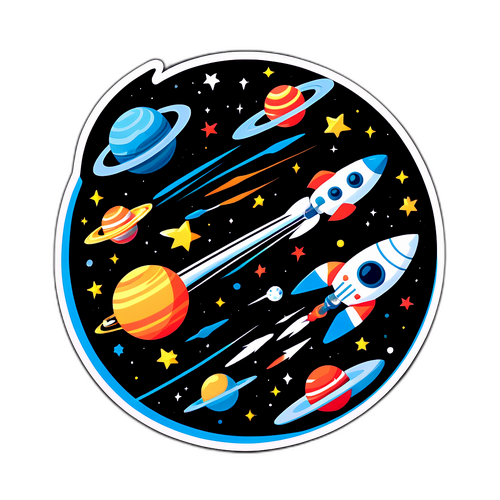 Lekfull rymddesign med racing Starlink-satelliter